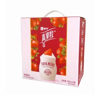 蒙牛真果粒風(fēng)味酸奶草莓(200ml*10)